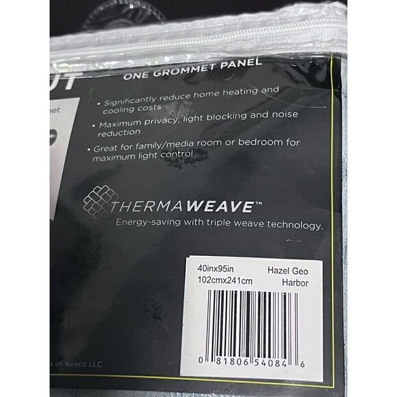 NEW!! Eclipse Hazel Geo Harbor Blackout Grommet Curtain Panel Geometric - Picture 15 of 15